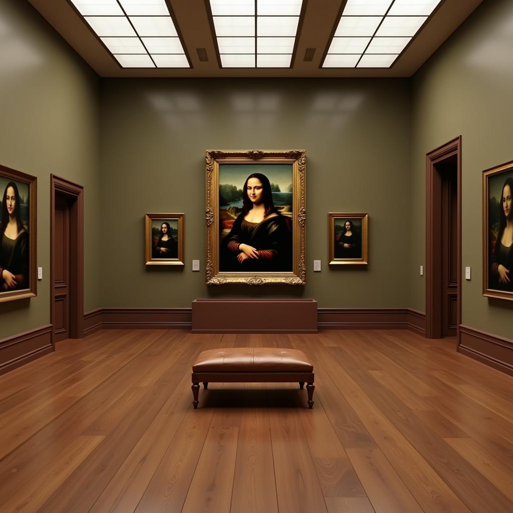 3D model of the Mona Lisa at the Louvre Museum used for research and analysis