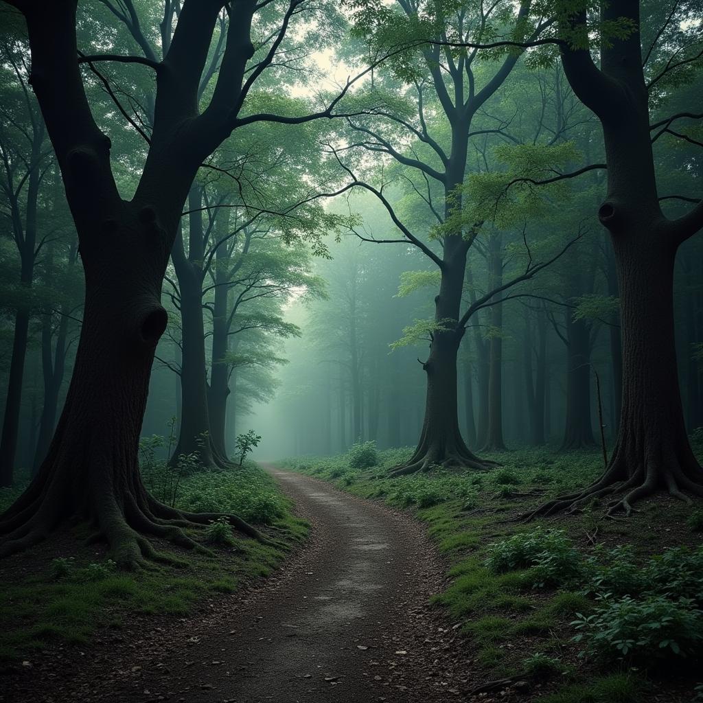 Forgotten Trail in Haunted Woods