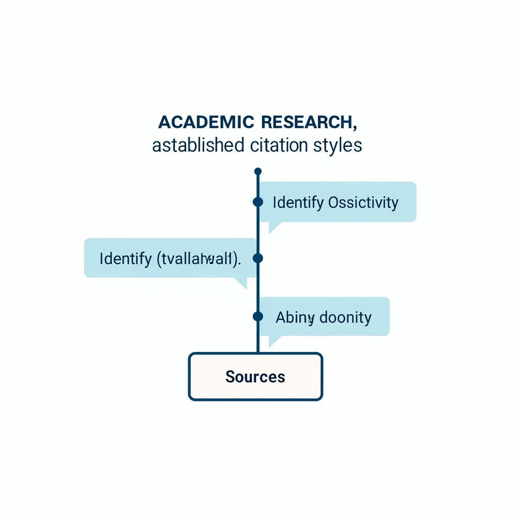 Flowchart illustrating the academic research process