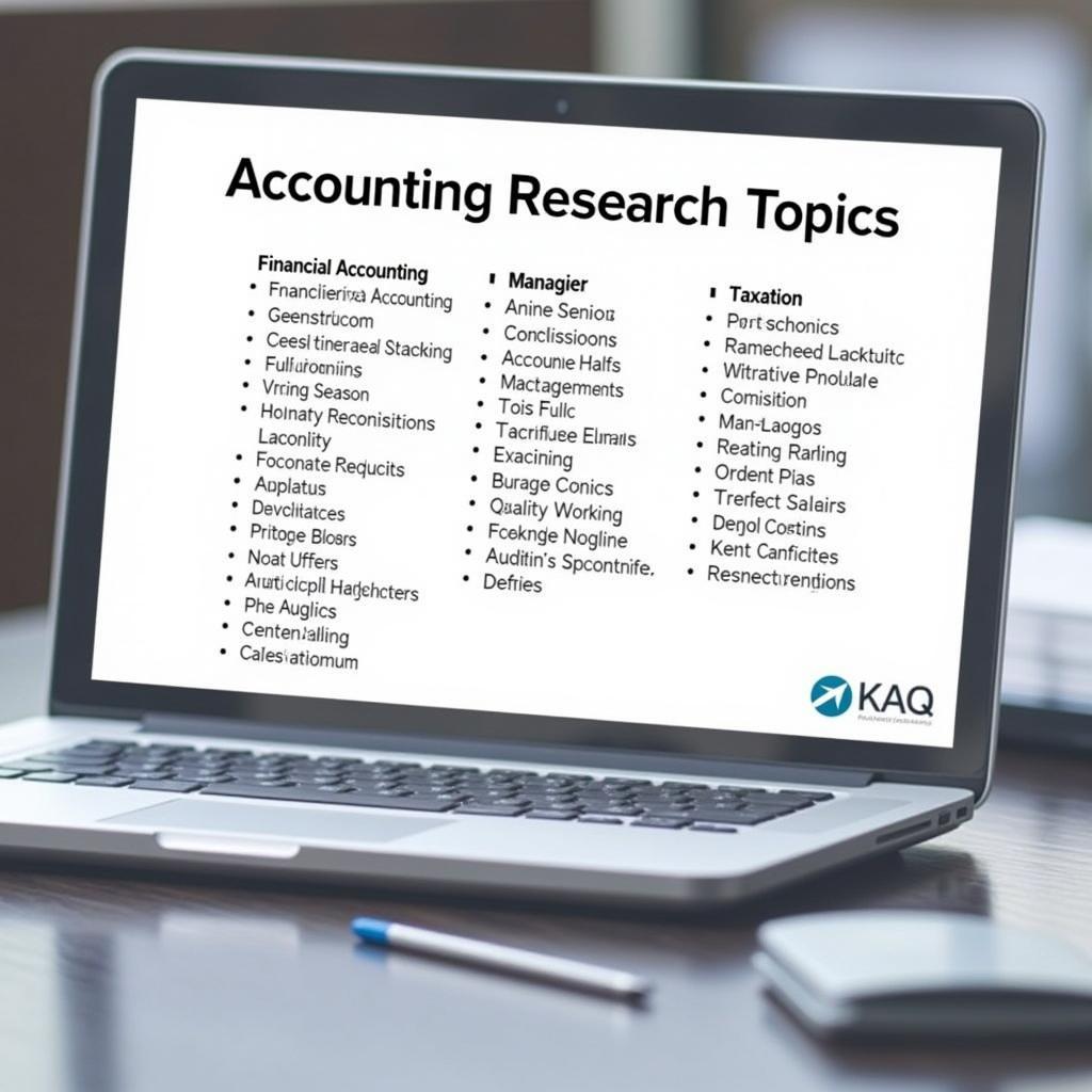 Accounting Research Topic Examples