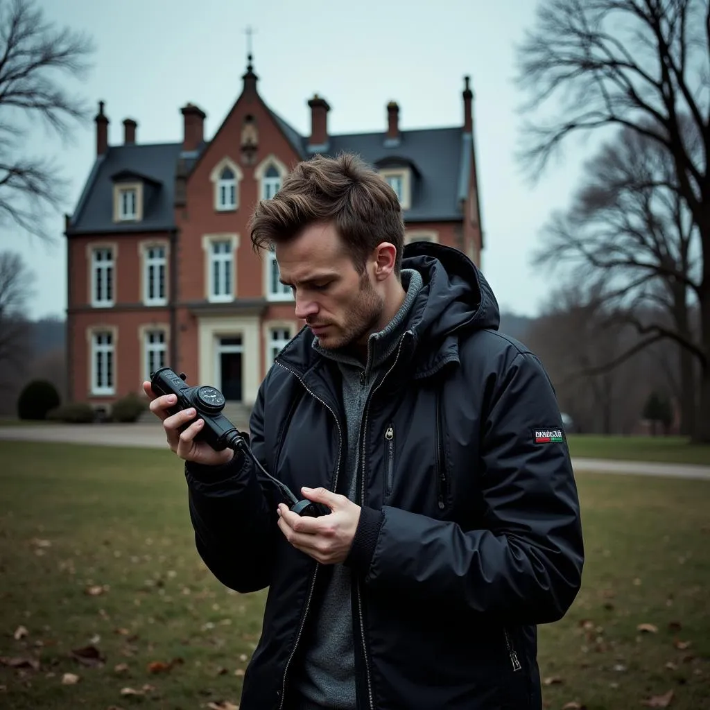 Alexandre Robicquet investigating a haunted location