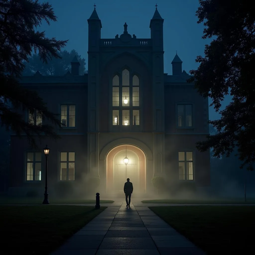 Allan Price Science Commons Exterior at Night