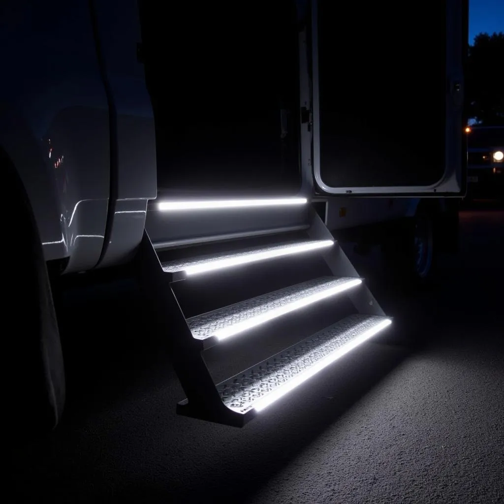 Amp Research Power Step Extreme night visibility