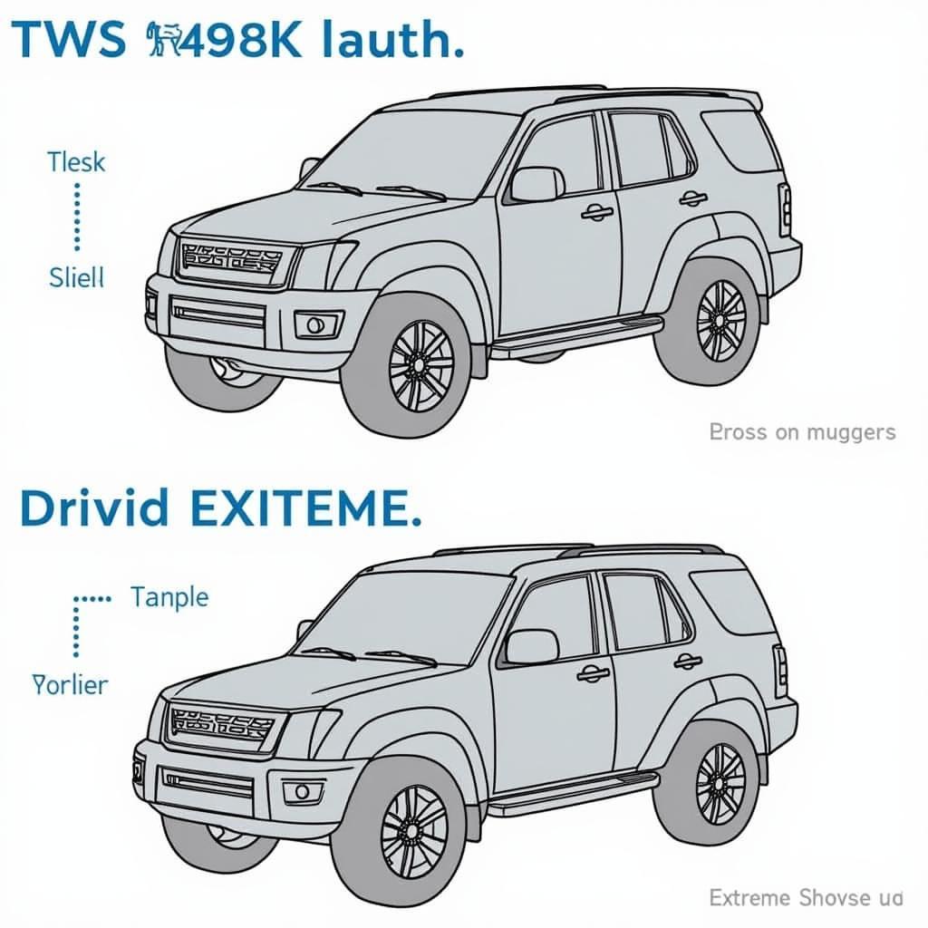 Side-by-side comparison of the AMP Research PowerStep and Extreme running boards