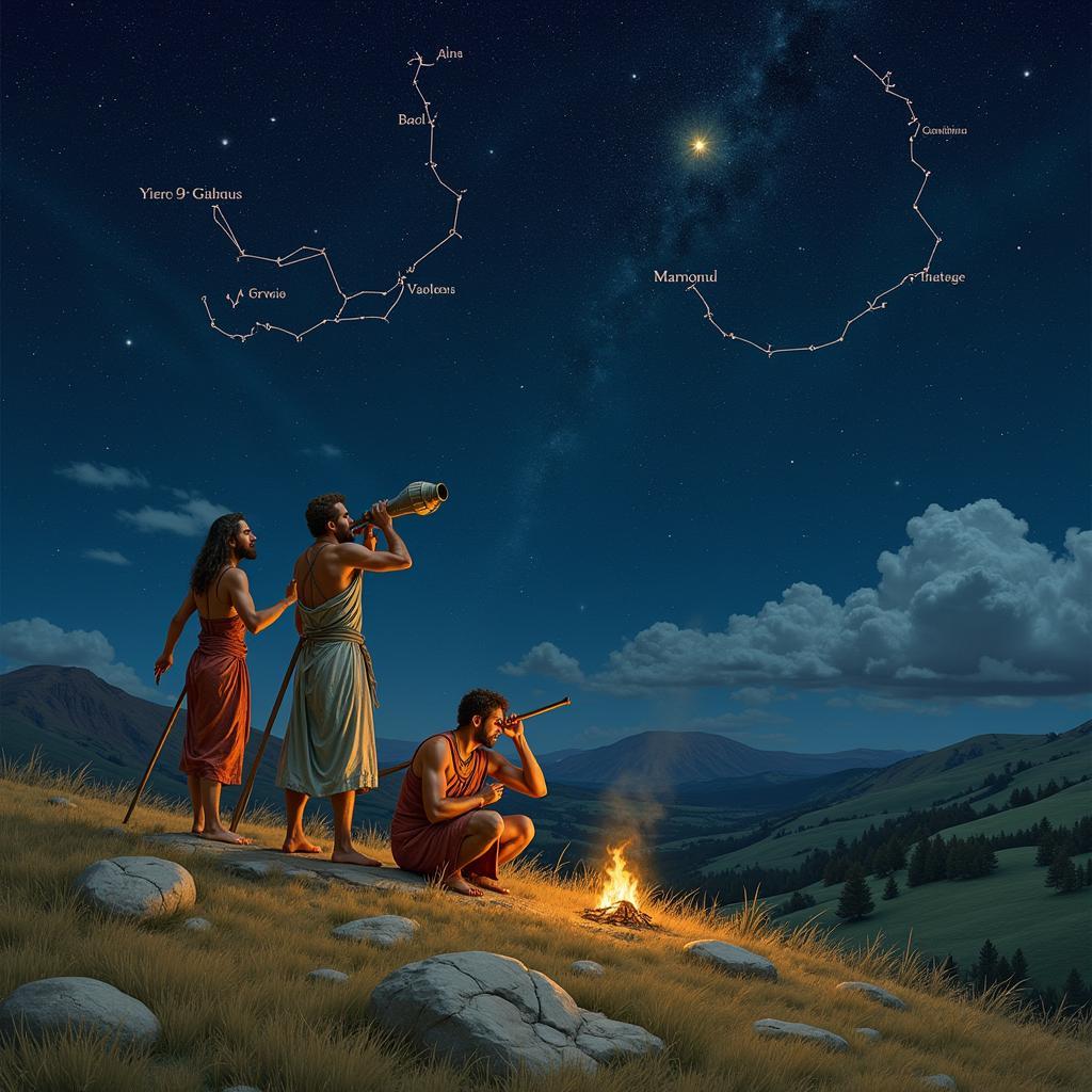 Ancient Stargazers Studying the Firmament