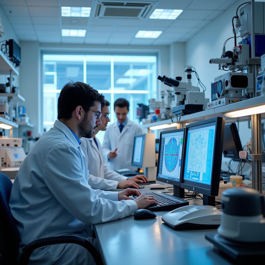 Scientists Working in an Applied Research Laboratories Lab