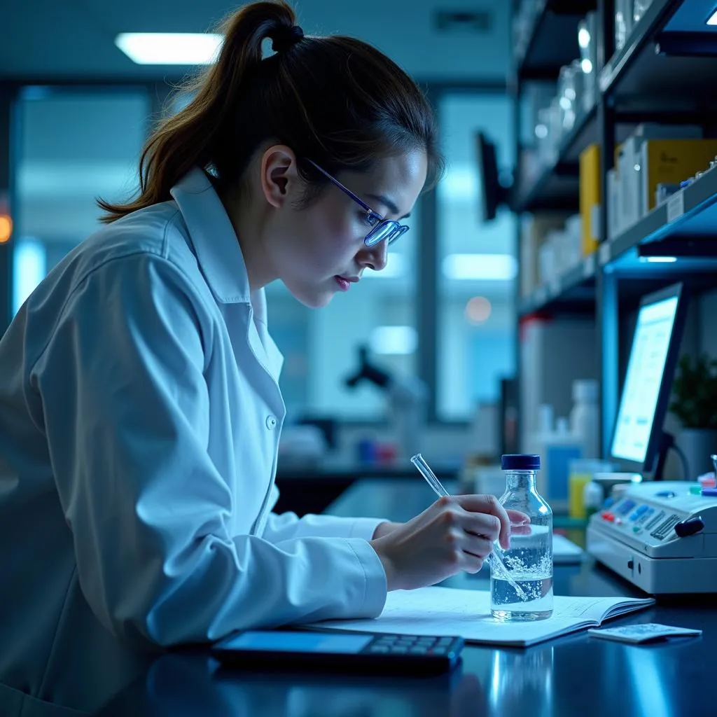 Army Research Lab Scientist Conducting Experiment