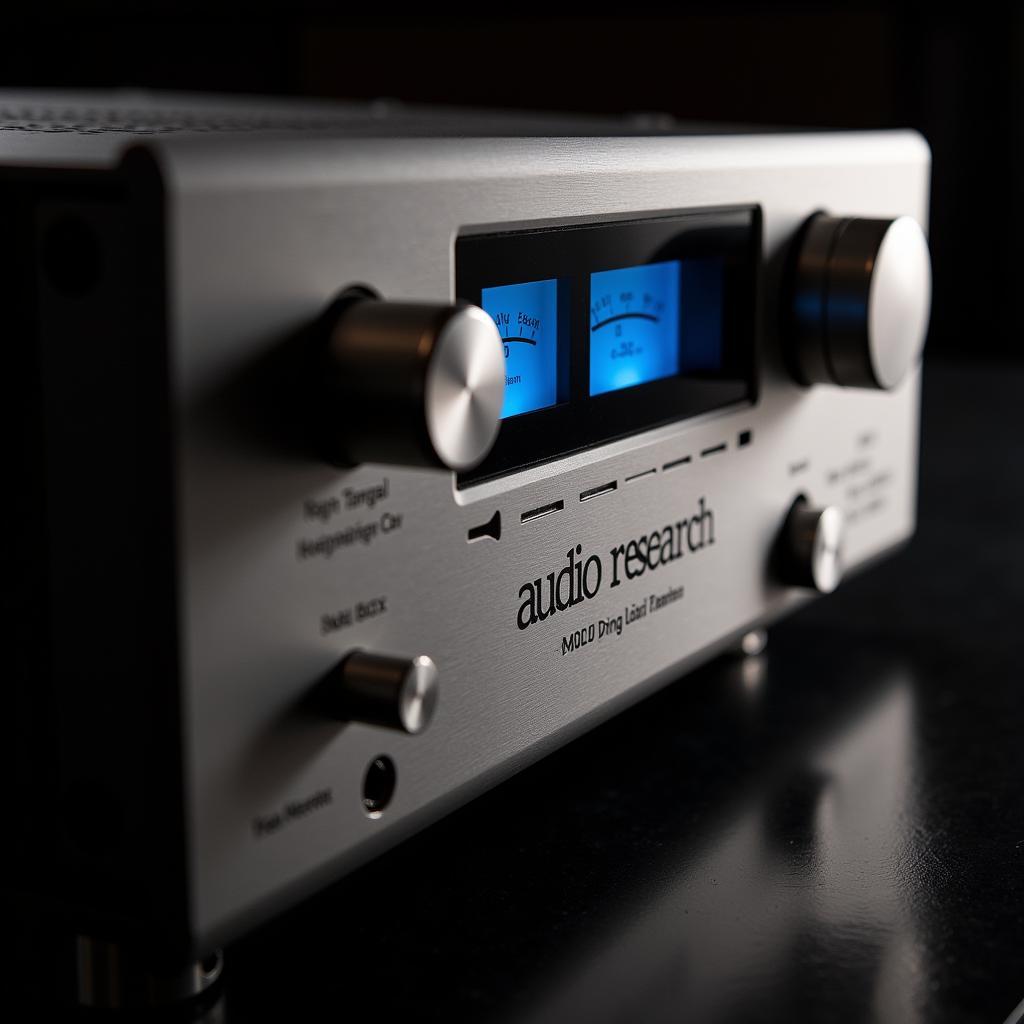 Close-up of an Audio Research Preamplifier