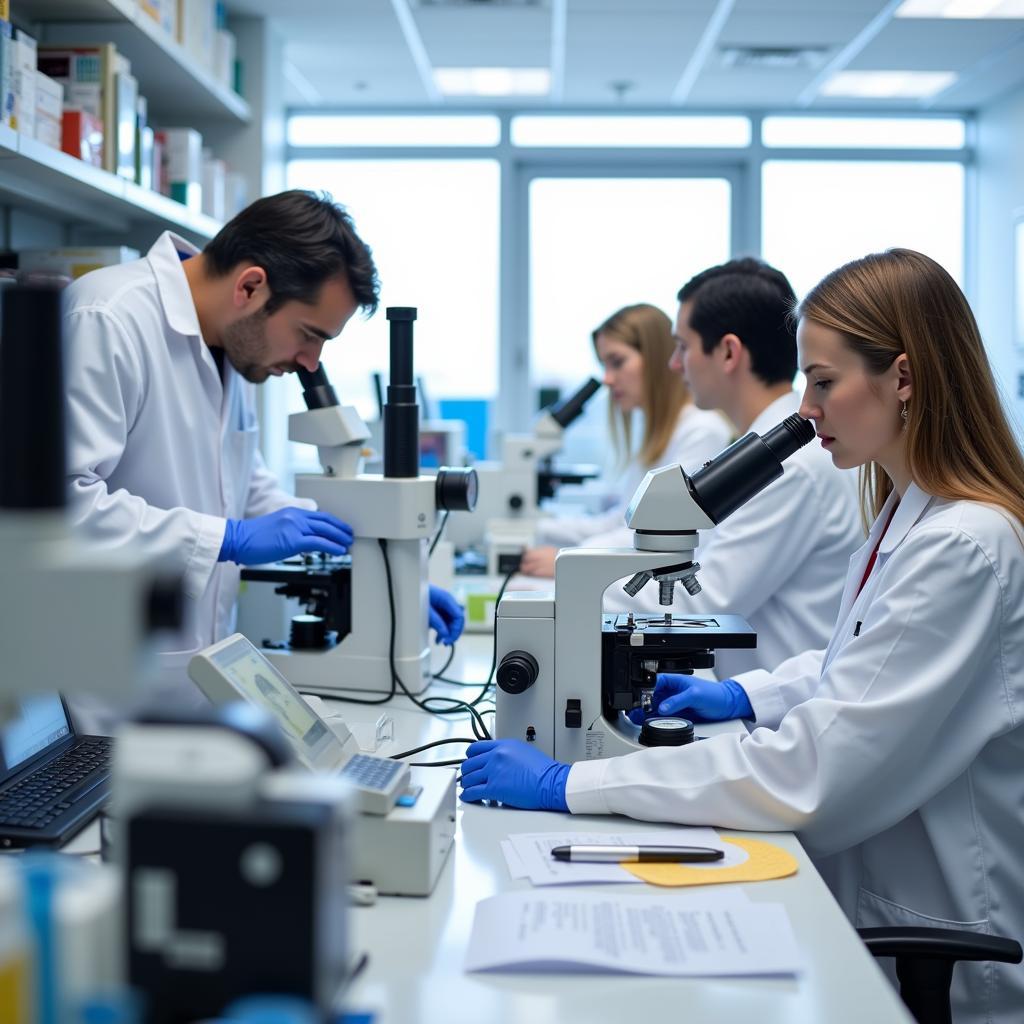 Alabama Breast Cancer Researchers Working in a Lab