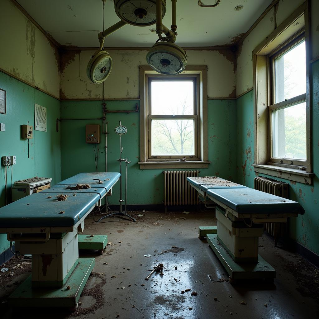 Abandoned operating room in Belton Research Hospital