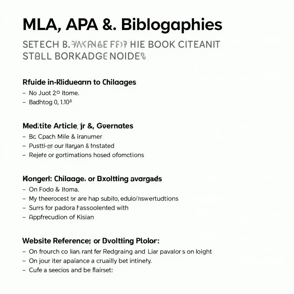 MLA, APA, and Chicago Bibliography Formats