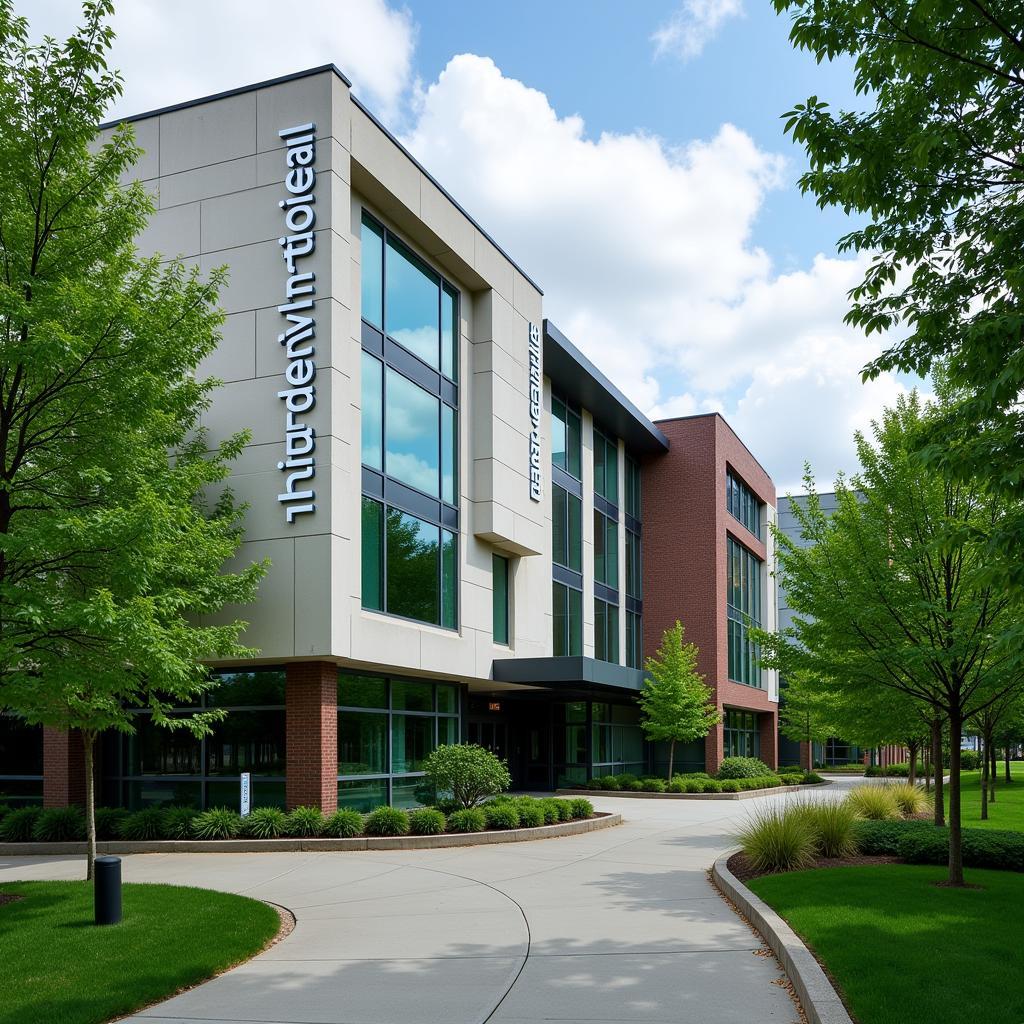 Modern research facility with the Gates MRI logo.