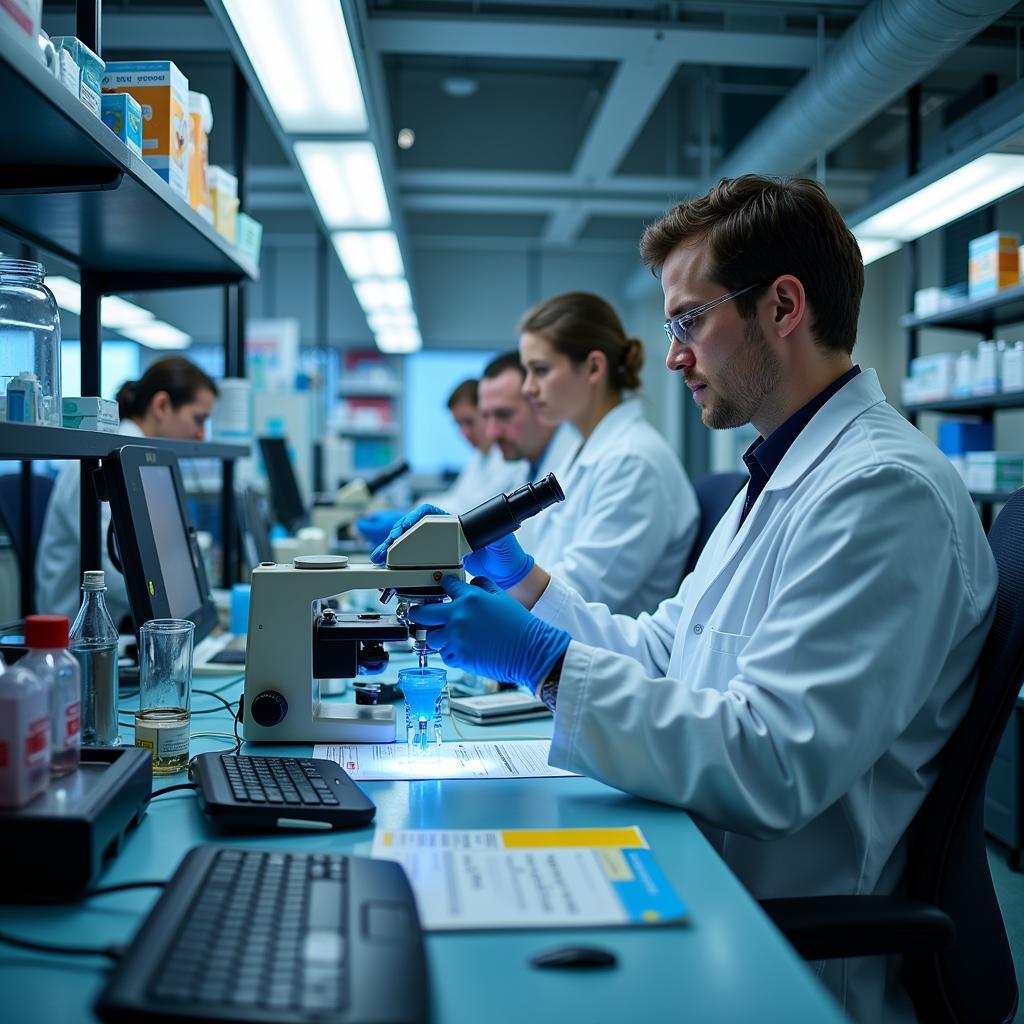 Modern biomedical research laboratory at the University of Michigan.