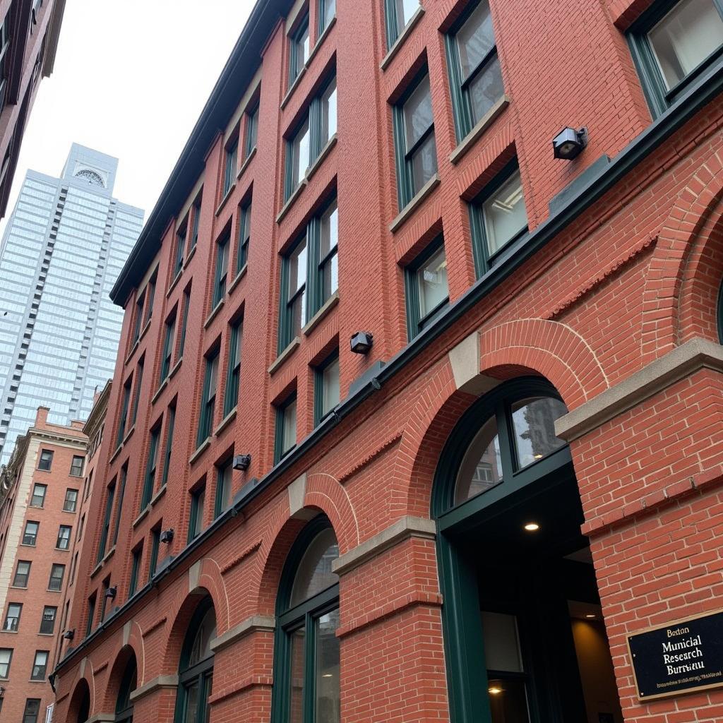 Historic building of the Boston Municipal Research Bureau