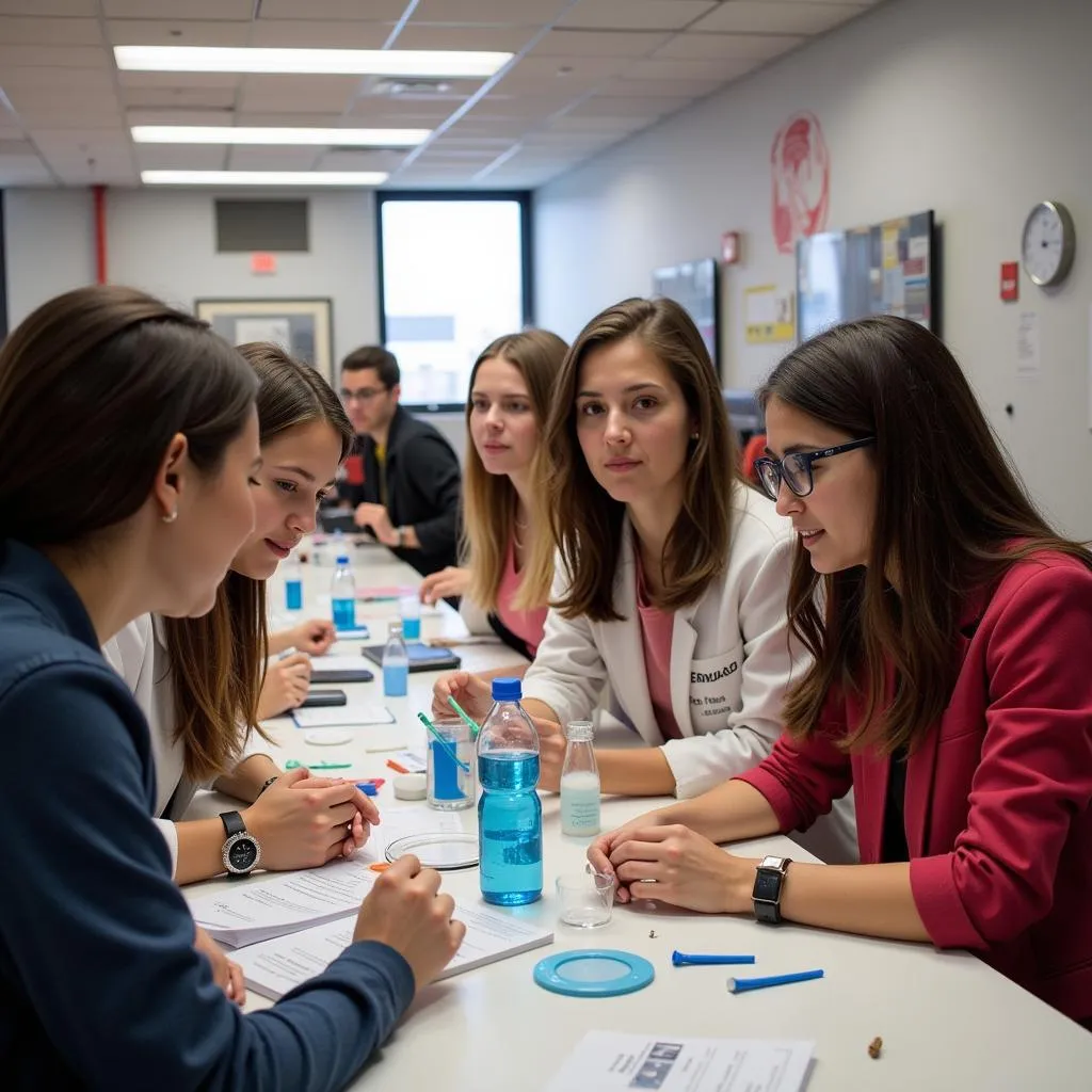 Boston University Research Lab with Female Students