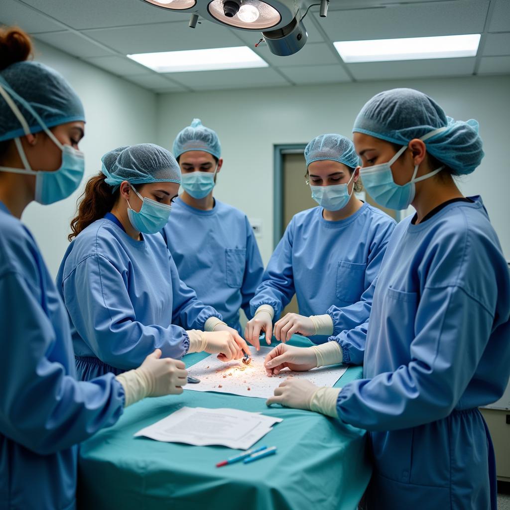 A team of dedicated medical professionals collaborating at the Burn Center.