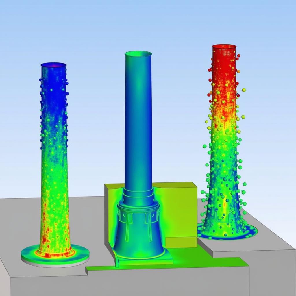 CFD analysis of pollutant dispersion from industrial chimneys