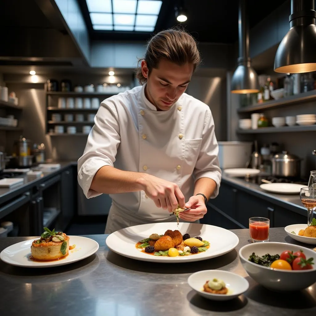 Chef Exploring Molecular Gastronomy