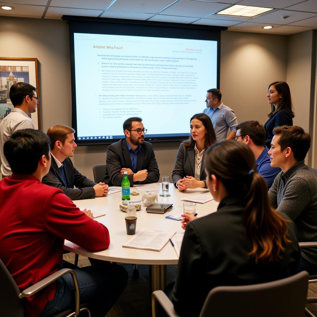 Researchers collaborating on a project at Children's Hospital Oakland