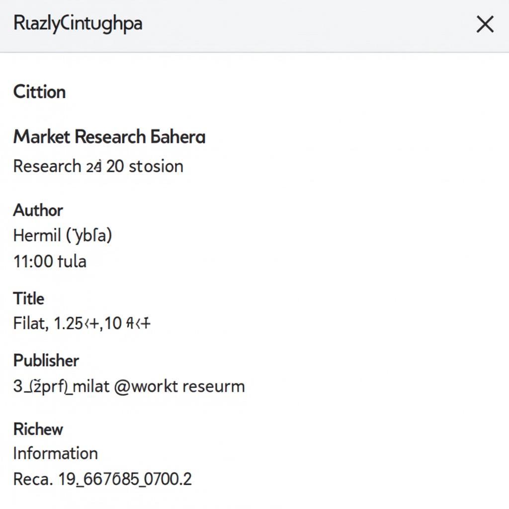 Example of Market Research Report Citation in APA