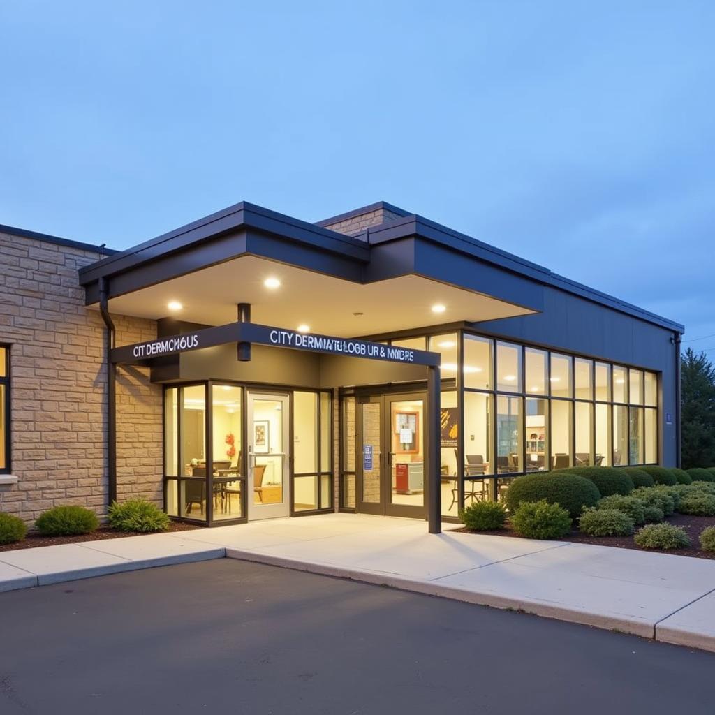 Modern and inviting exterior of City Dermatology Institute & Research Center in Bensalem