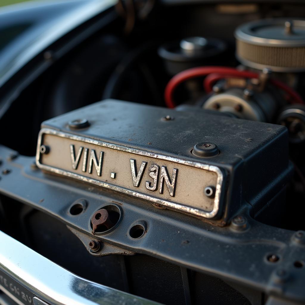 Classic Car VIN Plate