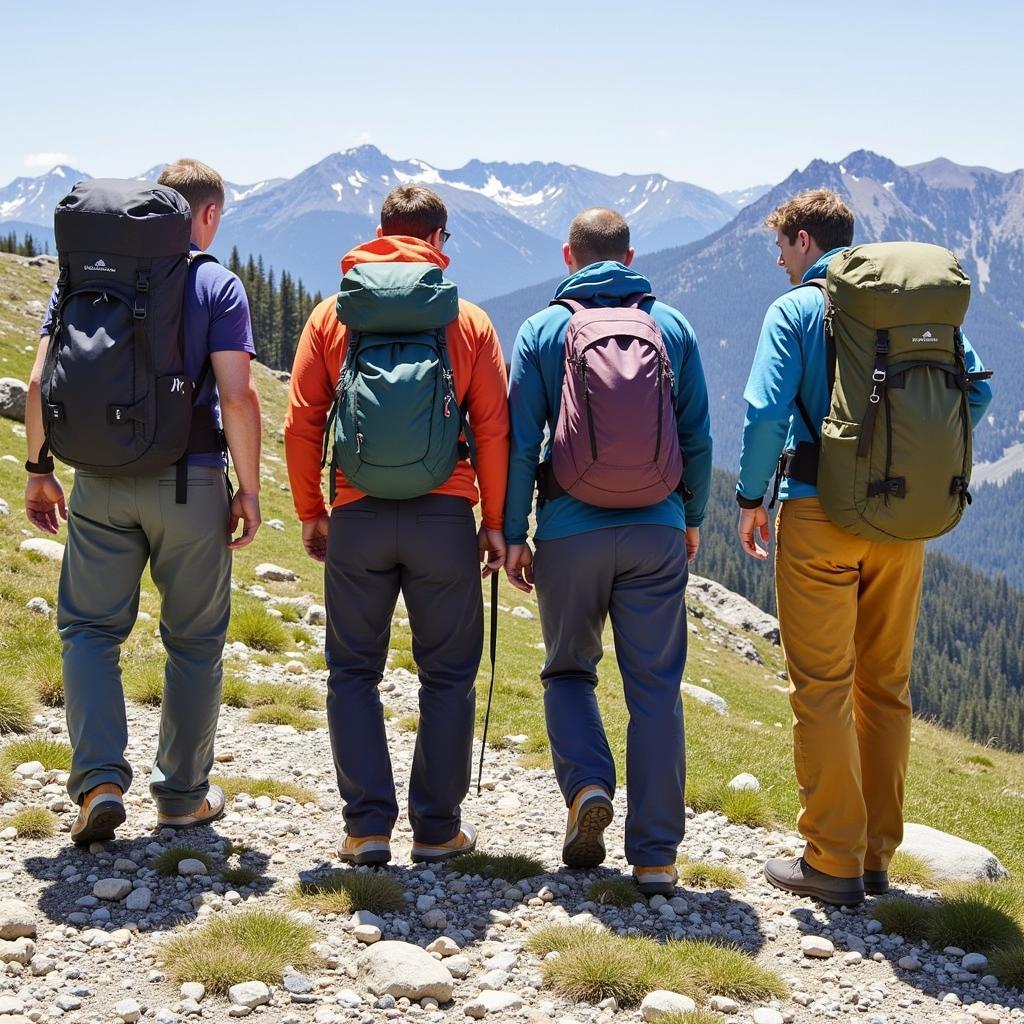 Group of climbers preparing for an expedition, all wearing Outdoor Research gear