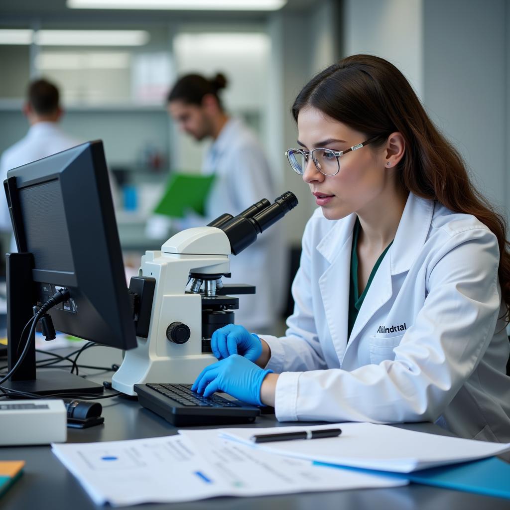 Clinical Research Assistant Analyzing Data