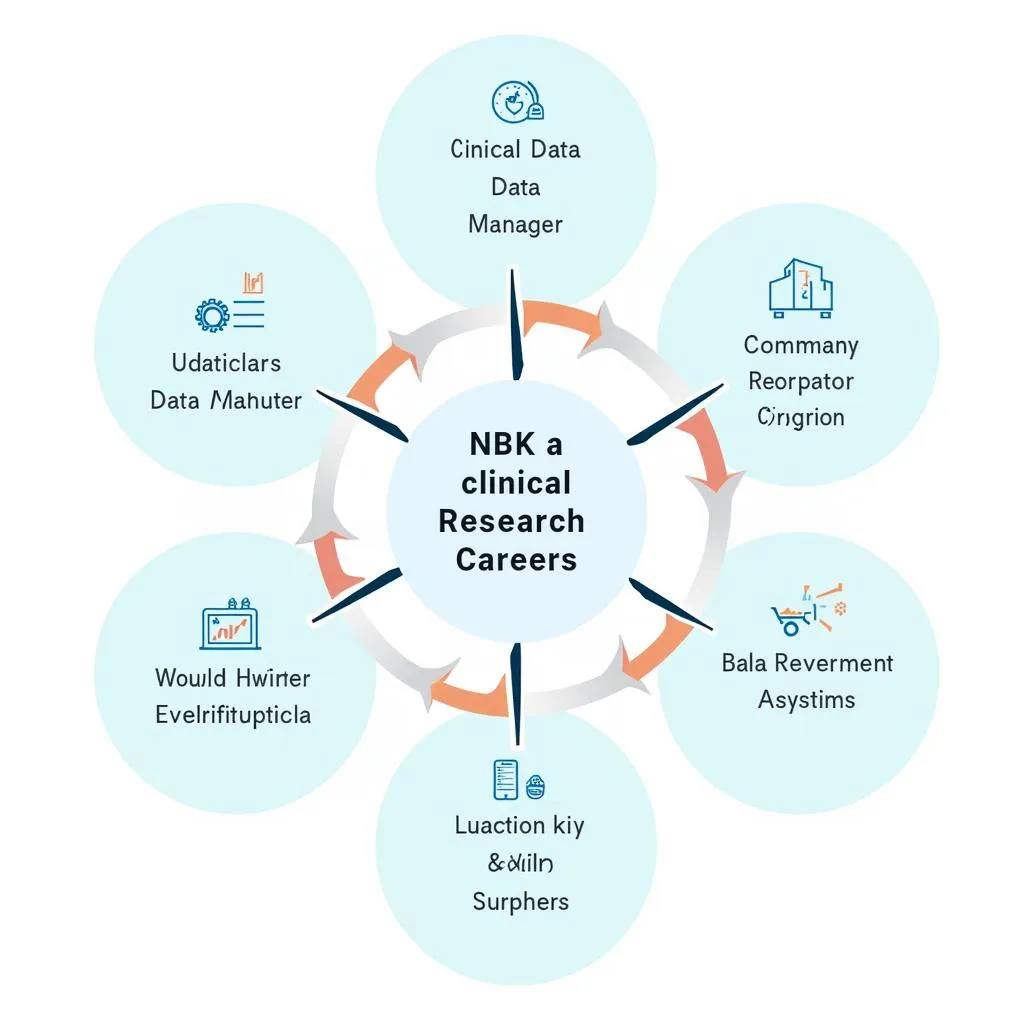 A diagram illustrating different career paths in clinical research