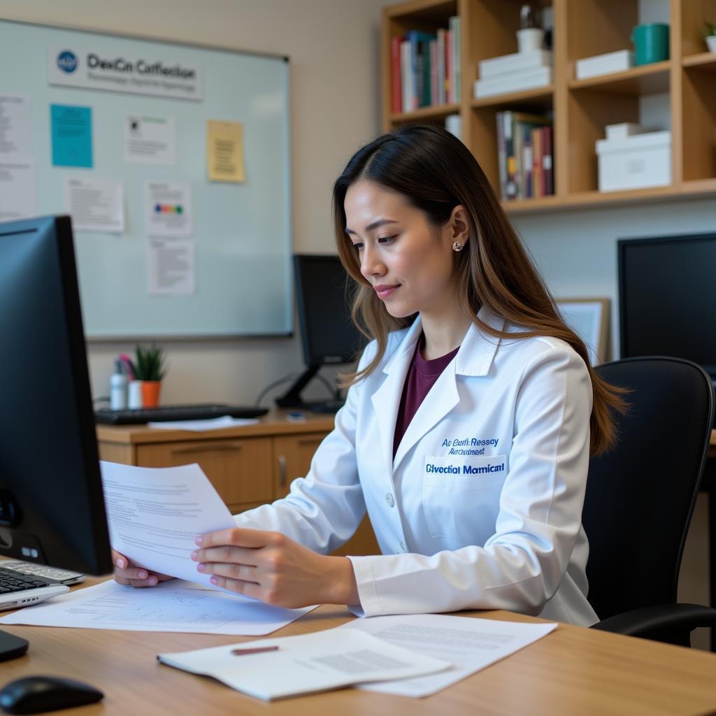 Clinical Research Coordinator Working on a Trial