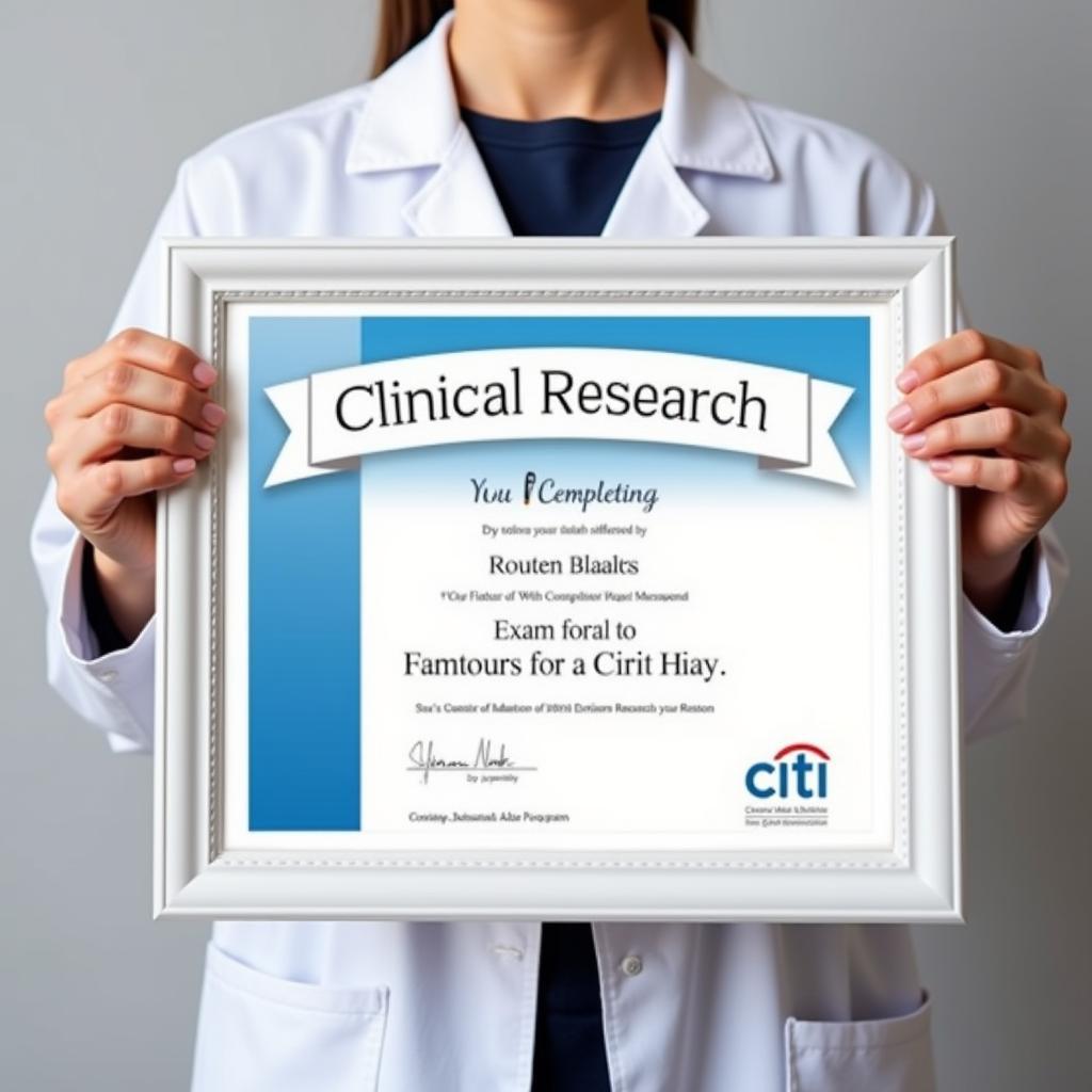 Professional holding Citi clinical research certification