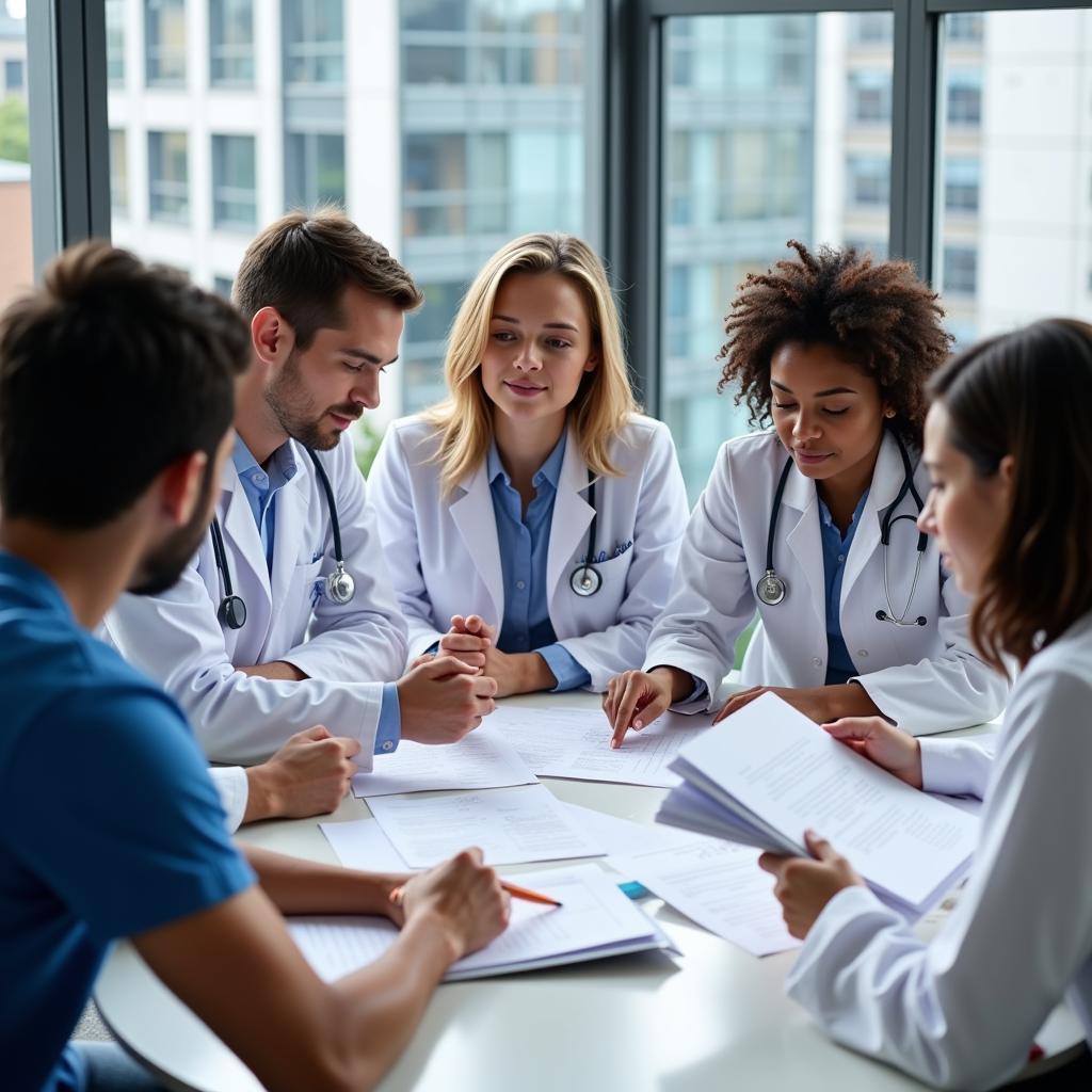 Clinical research team in a meeting