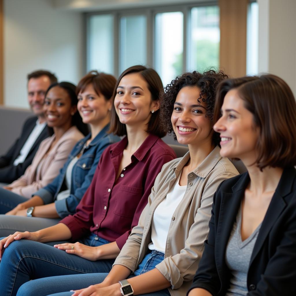 Diverse group of individuals participating in a cancer clinical trial