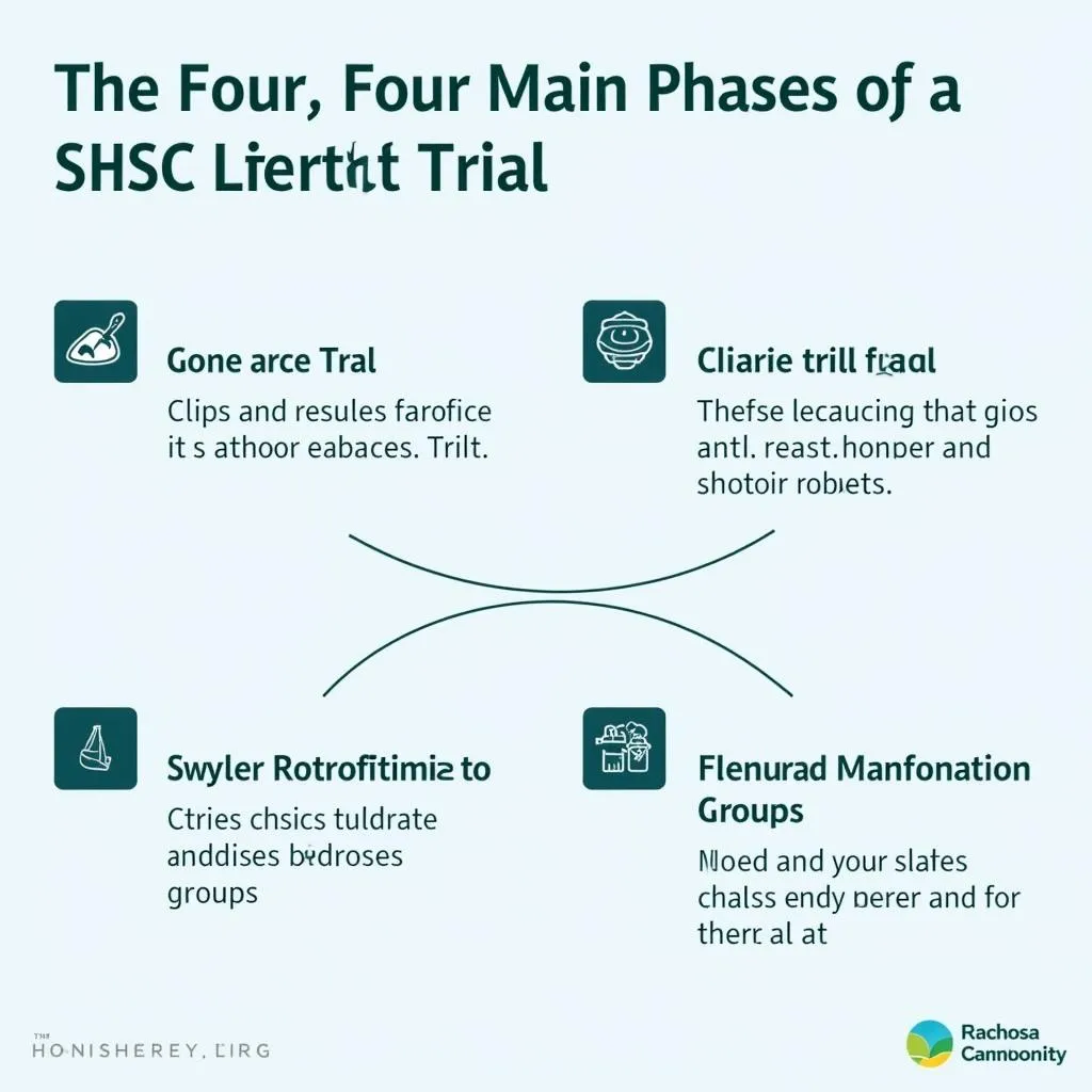 Different phases of a clinical trial