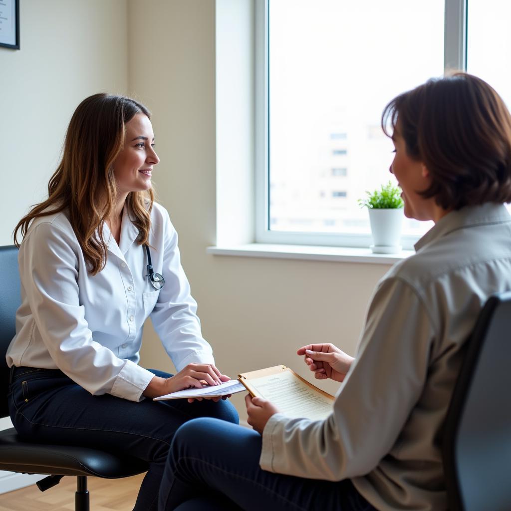 Clinician Discussing Research with Patient