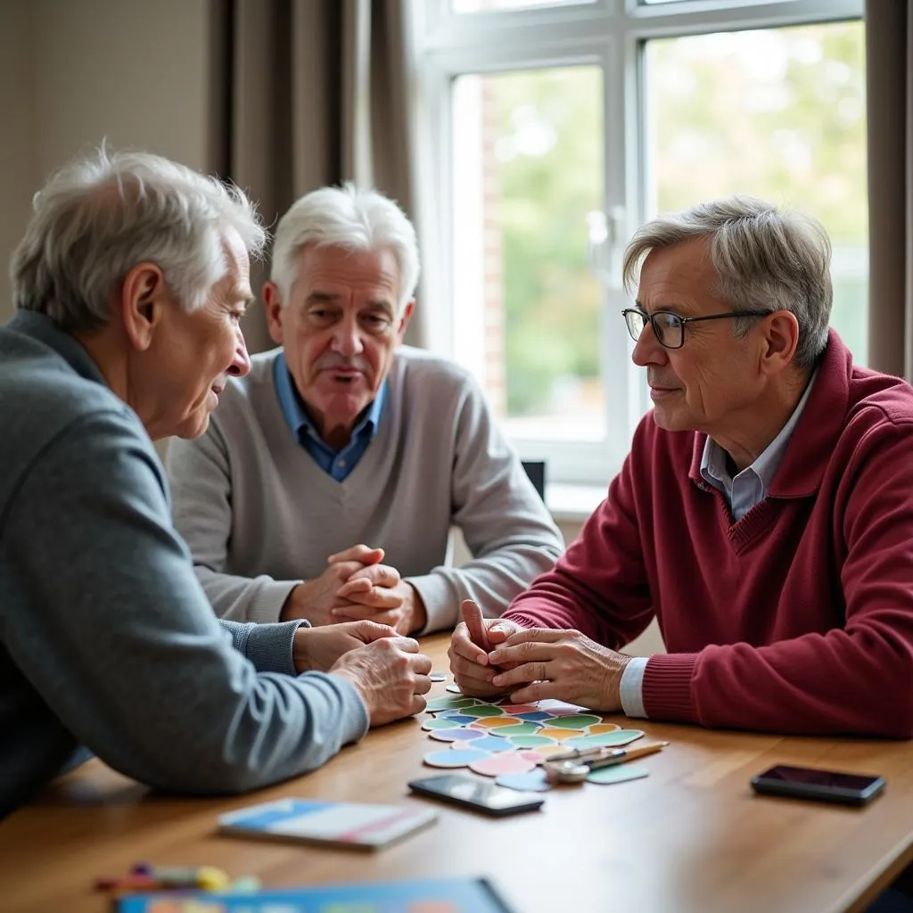 Older adults engaged in cognitive activities