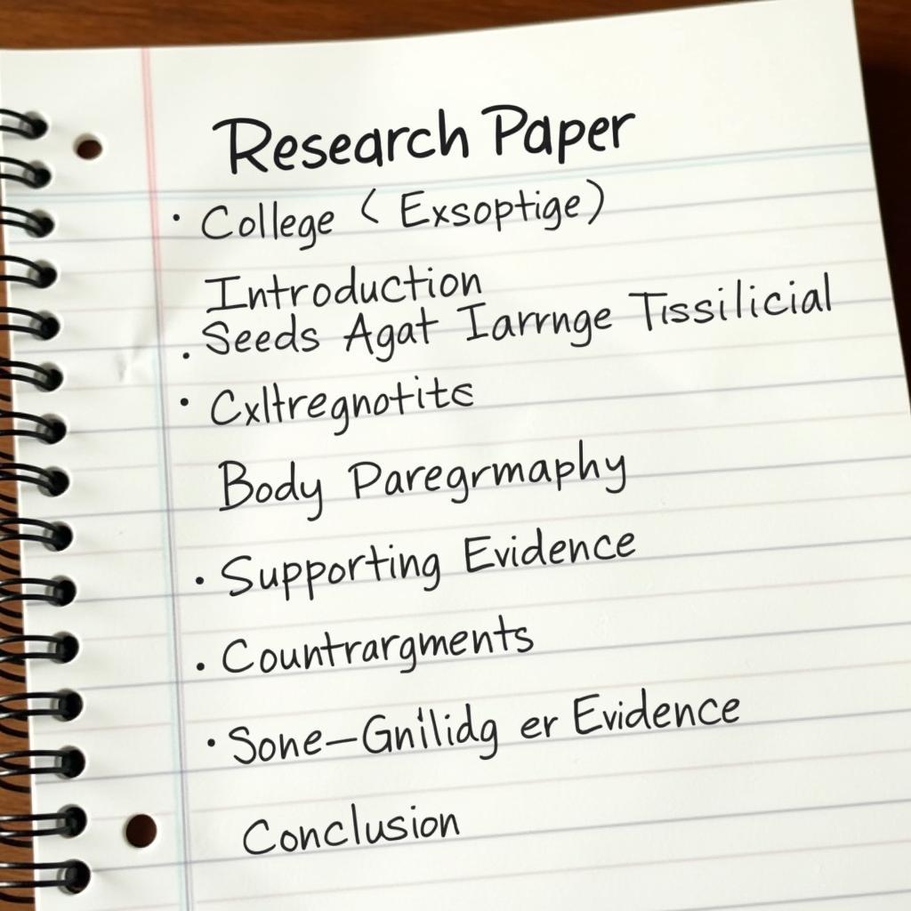 College Research Paper Outline