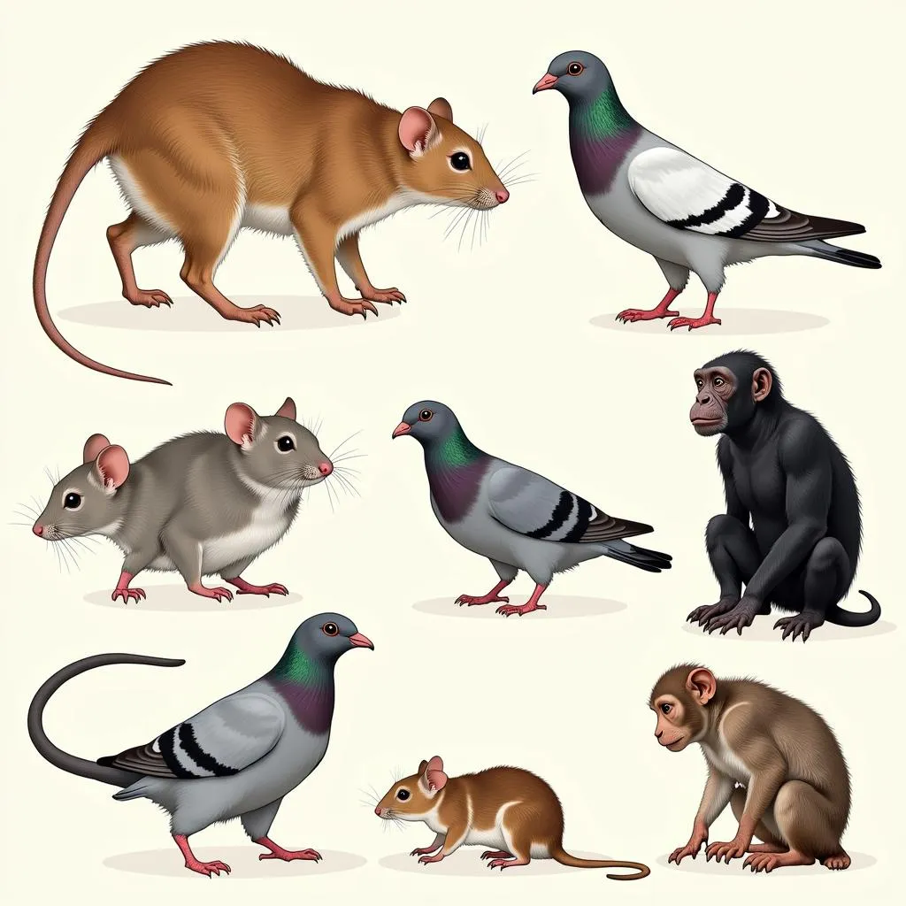 Common lab animals used in psychology research