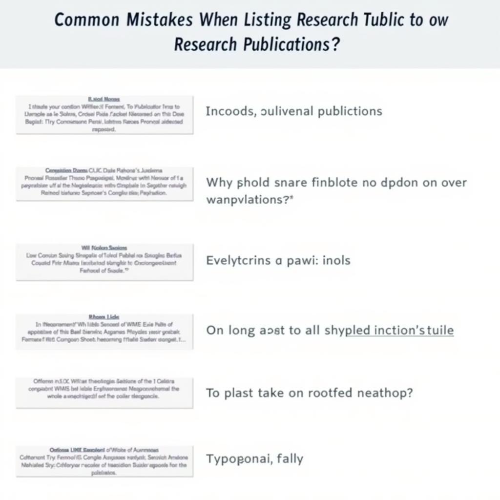 Common Errors When Listing Publications on a Resume