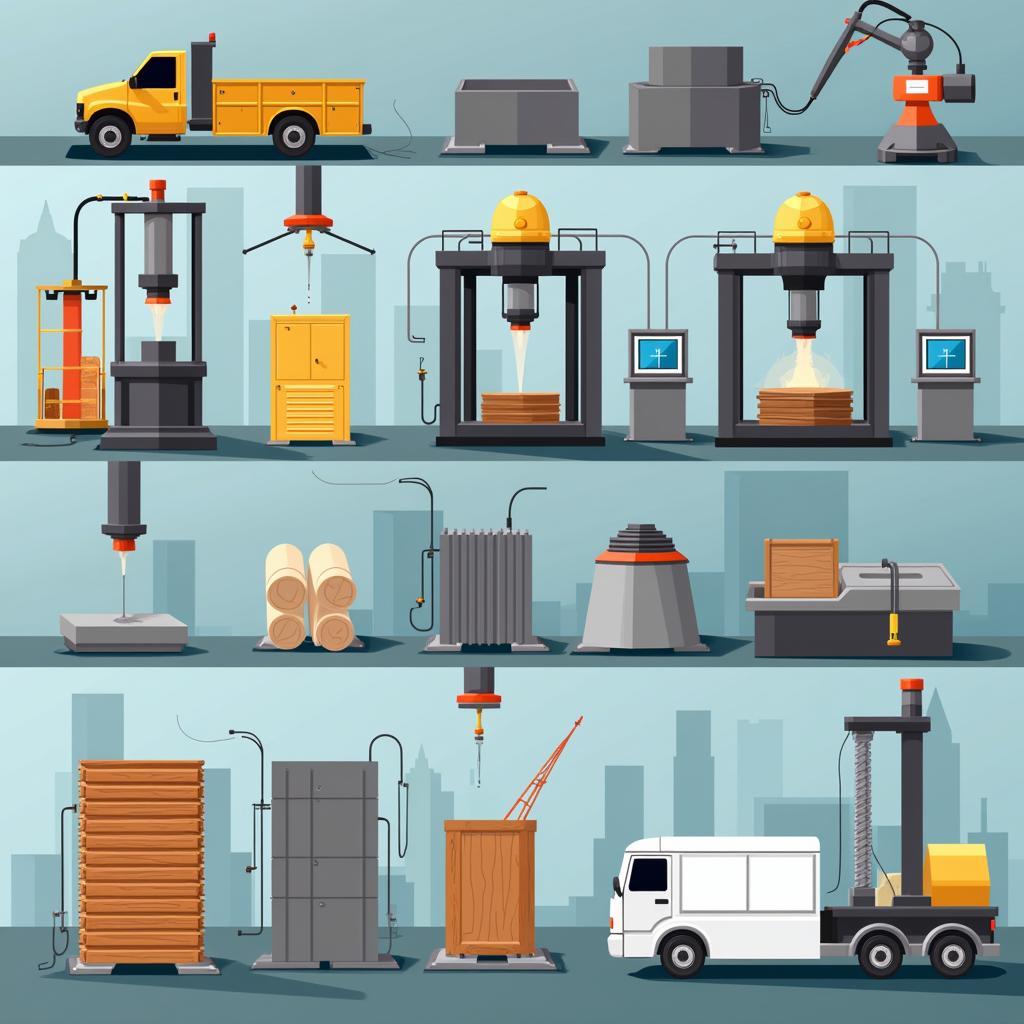 Materials Testing in a Construction Research Laboratory