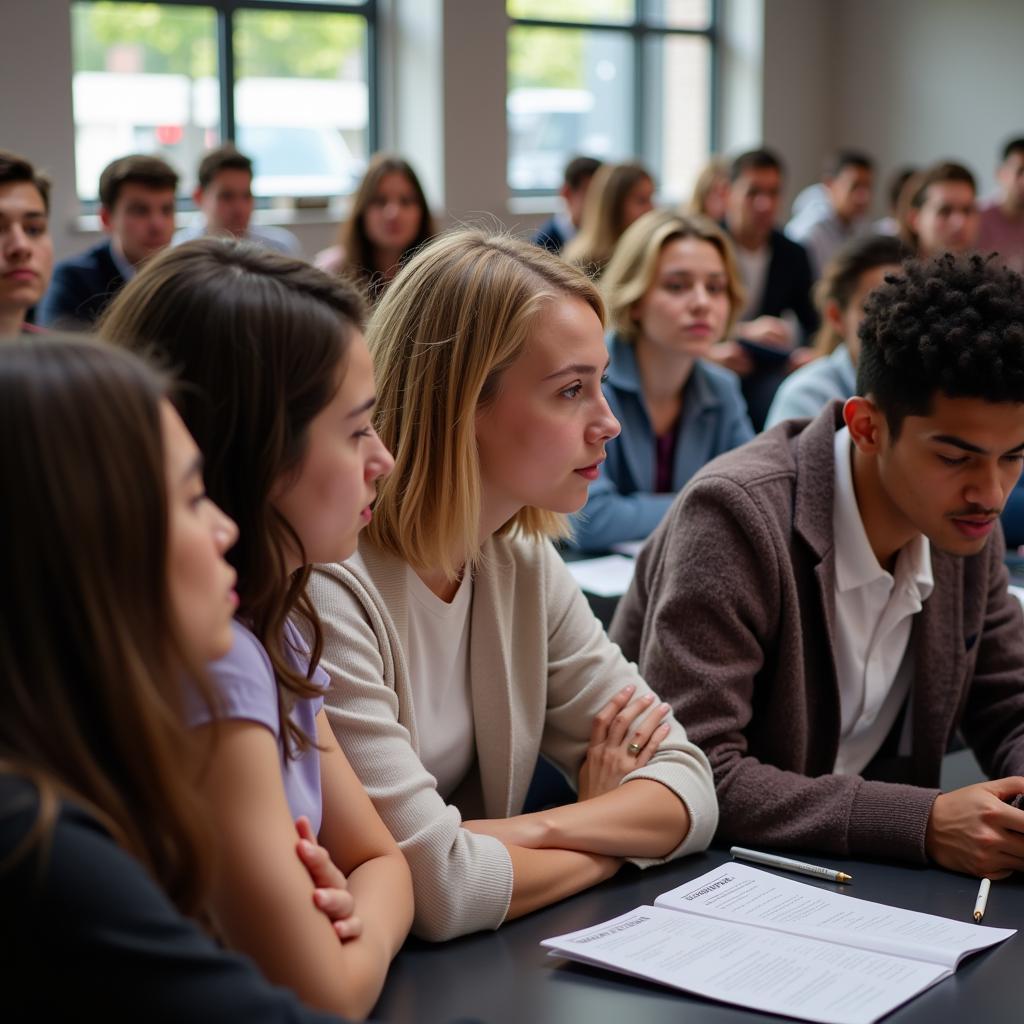 Students debating controversial issues