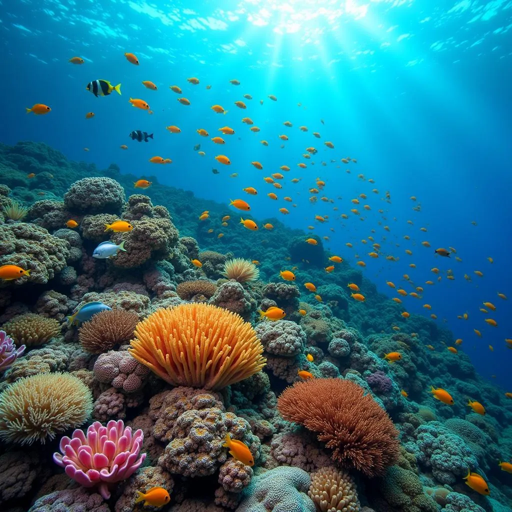 Thriving Coral Reef Ecosystem