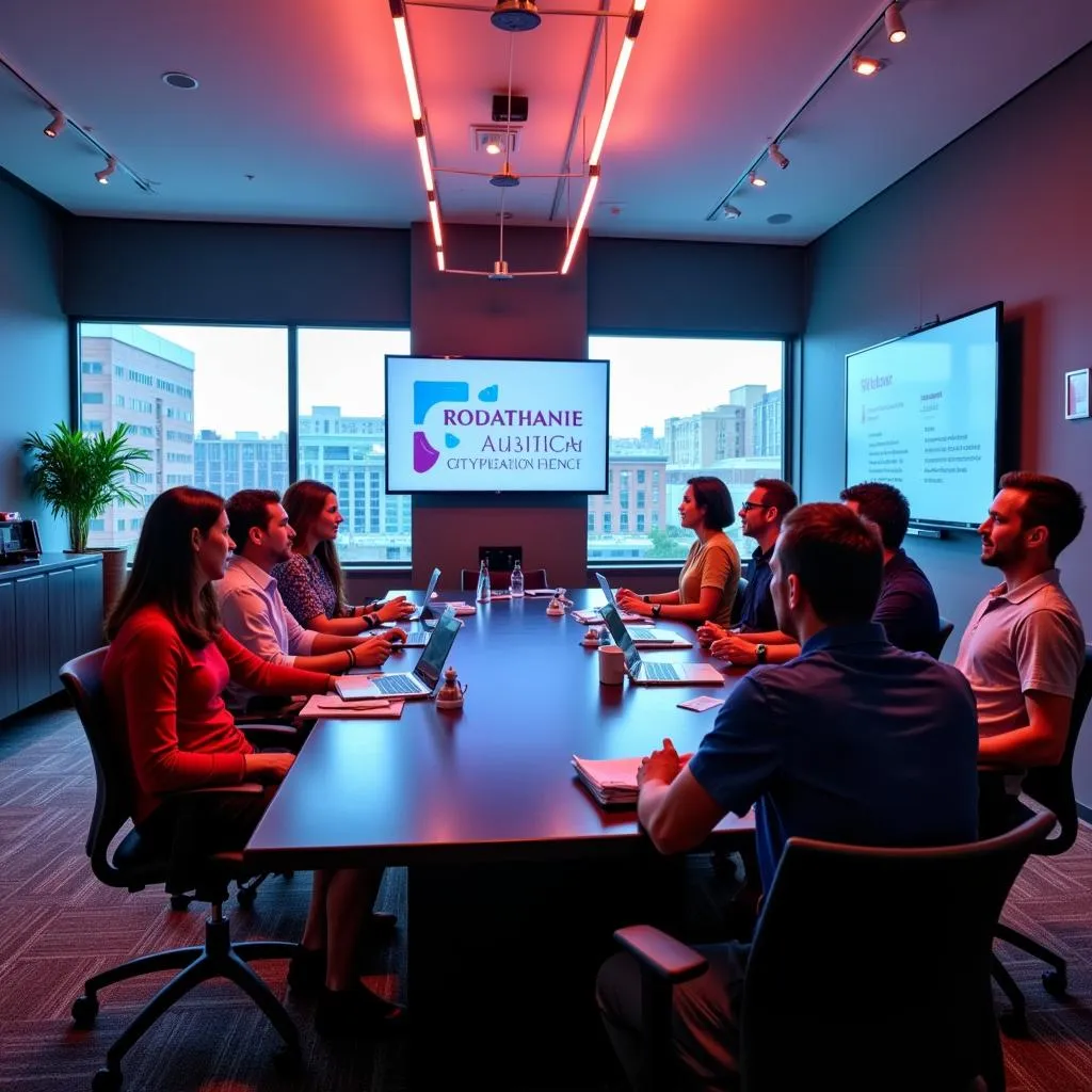 Business meeting inside Courtyard University Research Park