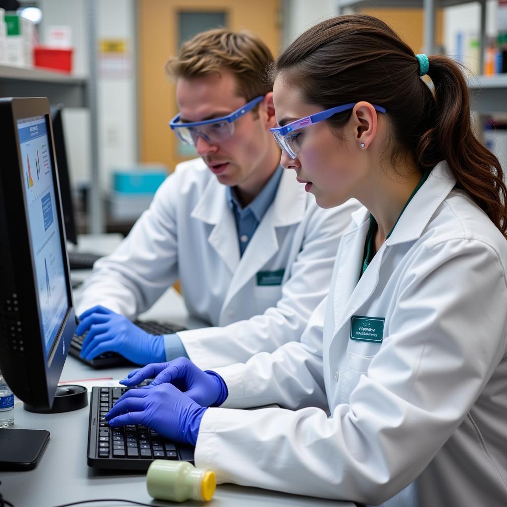 Creighton Medical Students Conducting Research in a Lab