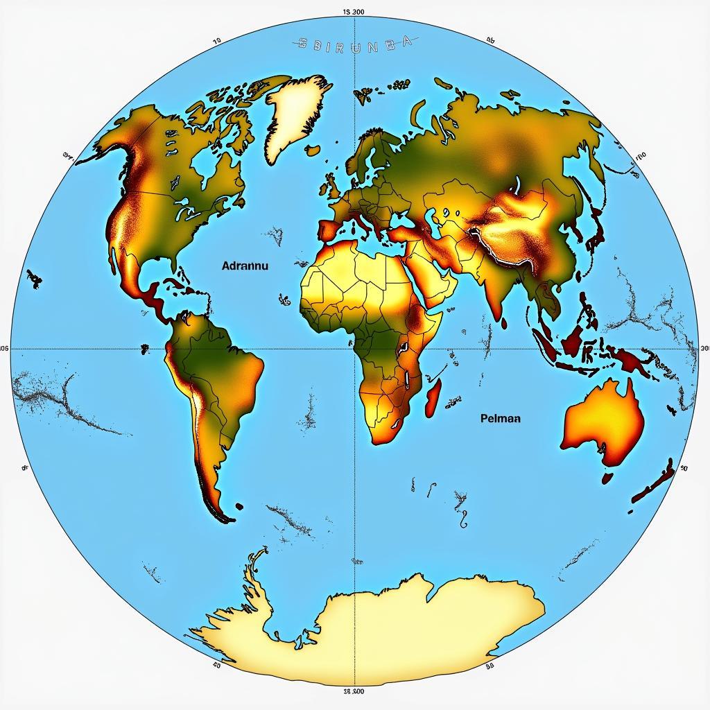 Map of Earth During the Cretaceous Period