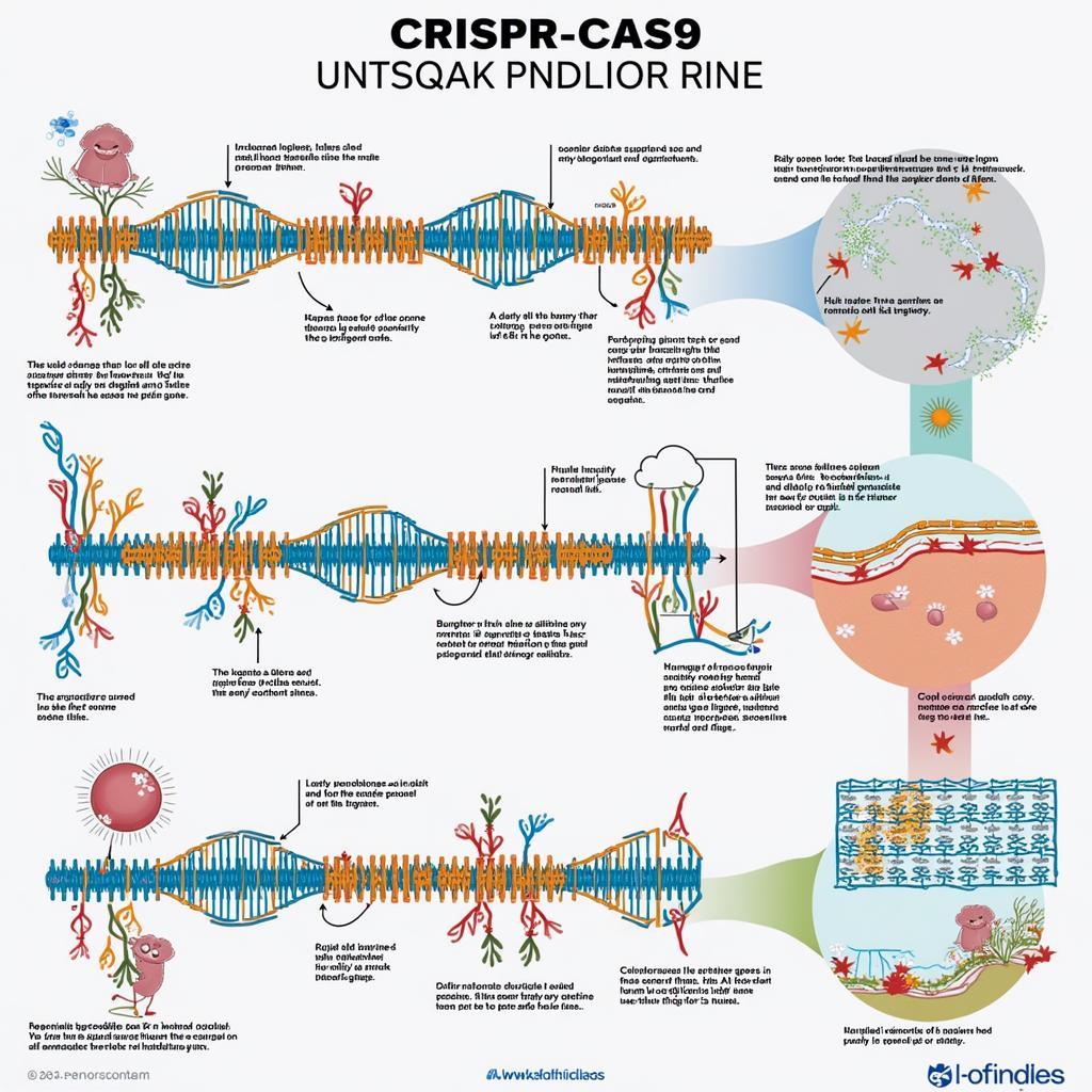 CRISPR-Cas9 gene editing process illustration