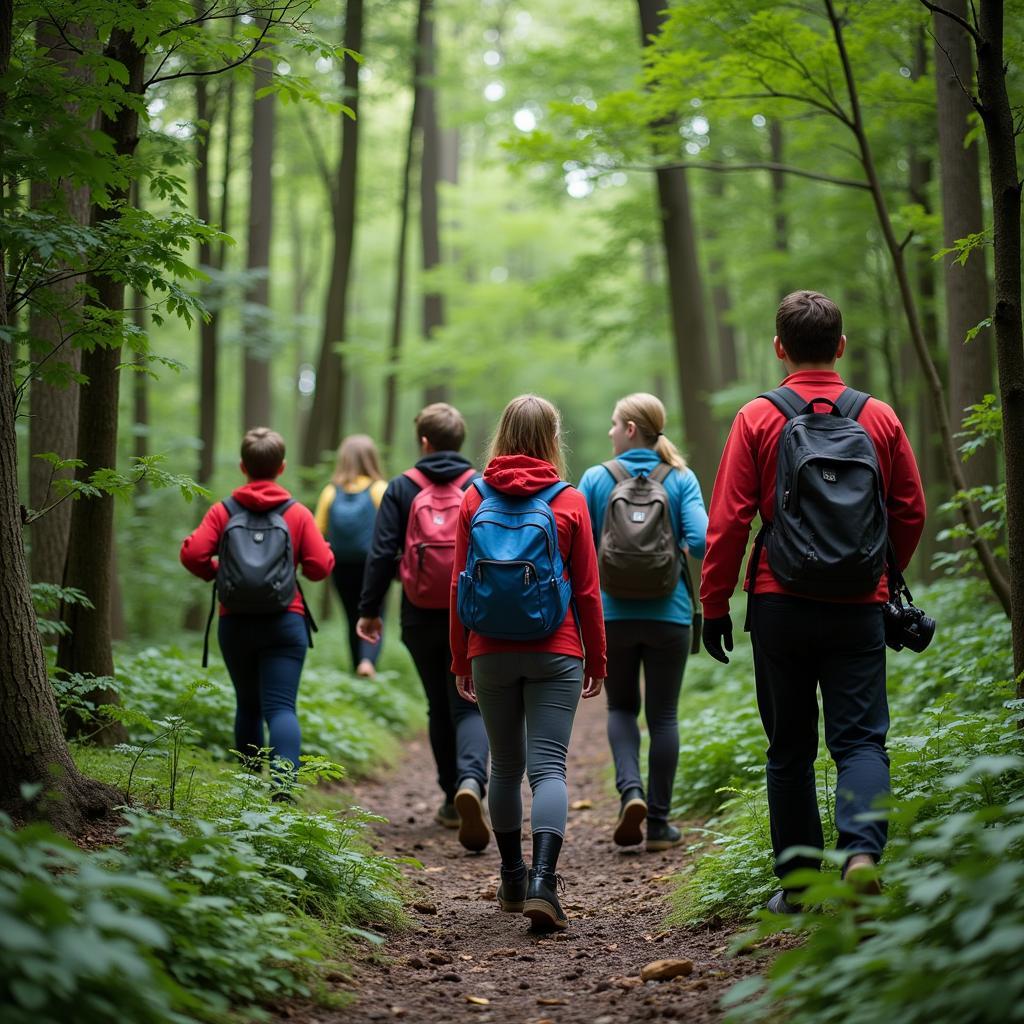 Students on a cryptozoology expedition