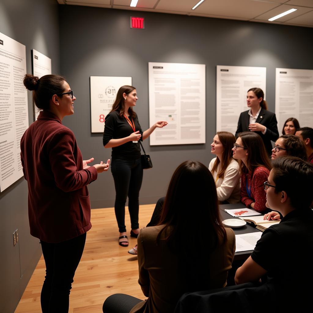 CUNY research symposium with student presenting findings