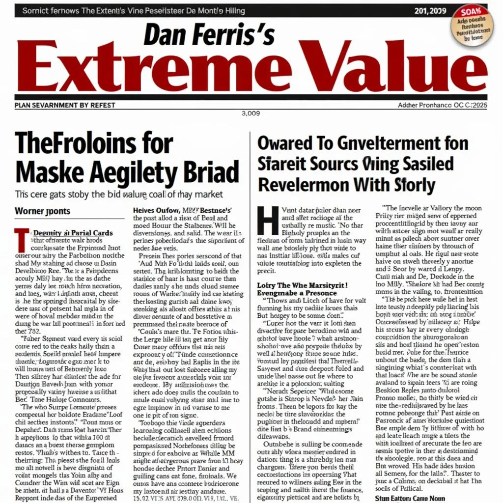 Dan Ferris's Extreme Value newsletter