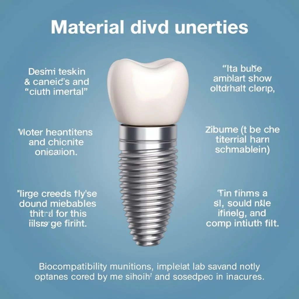 Common dental implant materials